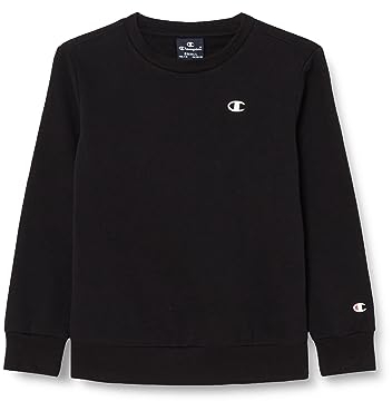 Champion Jungen Legacy Basics B-Ultralight Powerblend Fleece Crewneck Sweatshirt, Schwarz, 13-14 Jahre