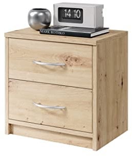 AVANTI TRENDSTORE Pepe - comodino in legno laminato con due cassetti. Disponibile in diversi colori e perfetto per ogni camera da letto. Dimensioni LAP: 38,5x39x28,2cm