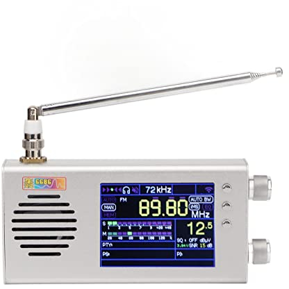 All-Band-Funkempfänger, AM FM-Kurzwellen-Langwellen-Mittelwellen-Radio, Tragbares 3,2-Zoll-LCD-Vollband-Radio mit Metallgehäuse, Lautsprecher, Antenne, 5000-mAh-Akku