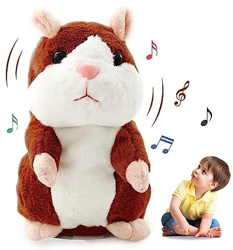 Sprechender Hamster Spielzeug - Plüschtier Elektronische Maus, Lustige Kinder Stofftiere, Interaktives Record Spielzeug für Baby und Kids