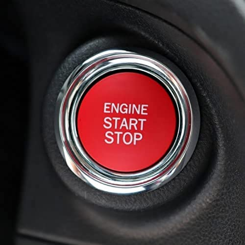 HBZYD Auto Start Stop Schalter Taste Abdeckung,Passt für Subaru Passt fürester Outback XV BRZ Impreza 2015 2016 2017 2018 2019 2020 Start-Stopp Taste Aufkleber Auto Interieur Zubehör