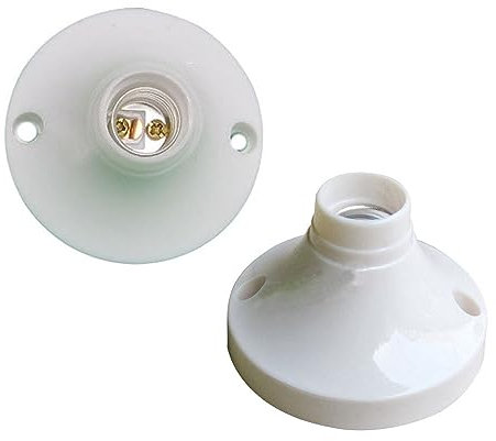 E14 Lampenfassung Holder Edison Screw Lamp Holder Small Socket Lamp Insulating Plastic Shell Light Bulb Socket 250V 2A (E27, 2)