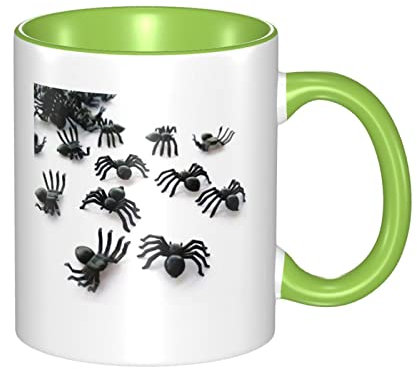 RFSHOP Taza de cerámica, divertida taza de araña, taza de té y café para hombres y mujeres