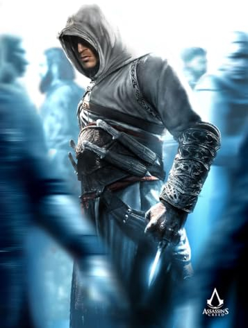 Displate Offiziell Assassin's Creed MetallPoster Magnetische Befestigung Inklusive Lizenziert Bilder Hochwertiges PosterAssassin's Creed Altair - In the Crowd Logo 45 cm x 32 cm