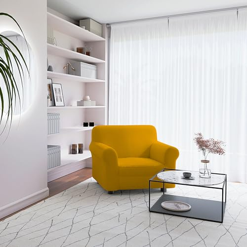 Italian Bed Linen Piu Bello Sofabezug bielastico ausziehbar, Gelb, 1 Platz