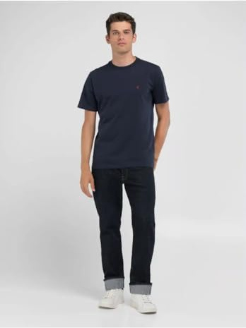 Replay Herren T-Shirt Kurzarm Basic, Blau (Night Blue... 067), XL