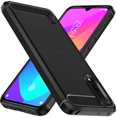 ivoler Funda para Xiaomi Mi 9 Lite, [Protección Militar] Carcasa Protectora Antigolpes, Fina Suave TPU Silicona Caso Delgada Anti-Choques Antihuellas Bumper Case, Negro