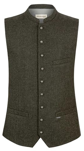 Stockerpoint Devito Herren Trachtenweste, Moosgrün, 58
