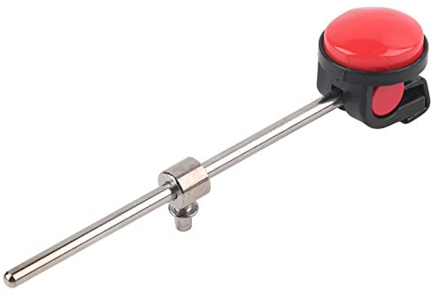 Roter Silikonkopf Bass Drum Beater Hammer Metall Kunststoff Schlaginstrument Zubehör für Schlagzeug