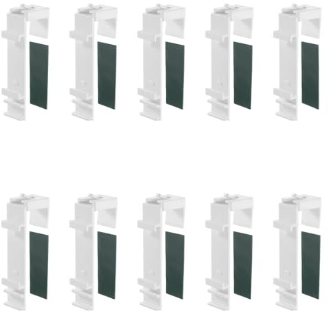 AOZUO 10PCS No Drilling Window Shade Bracket, No Tool Roller Shade Hardware Outside Mount Sturdy Roller Shades Bracket Holders for Pleated Shades Cordless Blinds Headrail Cordless Honeycomb Cellular
