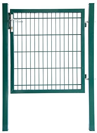Home Deluxe - Gartentor PORTARIUS - Farbe: Grün, Höhe 140 cm - inkl. Griff, Schloss und Schlüssel I Gartenpforte Einfahrtstor Hoftür