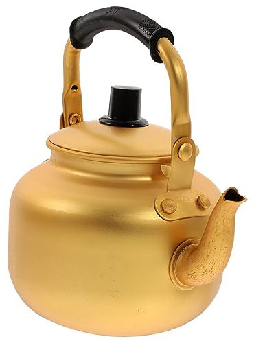 TOPBATHY Hervidor Retro Hervidor De Agua Cafetera Botella De Mano Pequeña Tetera De Aluminio Tetera Doméstica Pequeña Tetera De Aluminio Pequeña Tetera Aleación De Aluminio Dorado
