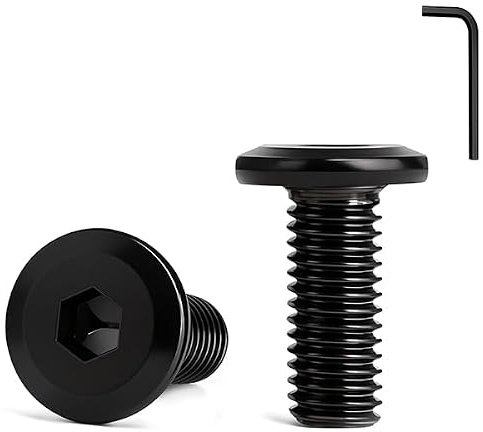 50 Stück M6x20 Schrauben, Flachkopf-Inbusschrauben | Schwarz oxidiert, Vollgewinde, Hochfester Kohlenstoffstahl, inkl. Inbusschlüssel