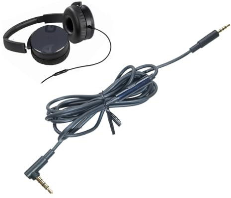 V-MOTA Y40 Kabelkabel, Inline-Mikrofon-Steuerung, kompatibel mit AKG Y50, Y50BT, Y40BT, Y45BT, Y500, N60NC, K845BT, K840KL Headset, 2,5 mm auf 3,5 mm Audiokabel, Stecker auf Stecker, 1,5 m