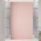 Momooda Tenda Doccia Magnetica Pieghevole Resistente con Ganci, Antispruzzo, Tenda da doccia Impermeabile Antimuffa in lino per il bagno, Rosa, 100x200cm