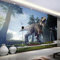 Rqwybcaxn Silk Cloth Wall Mural,Elegant Wallpaper for Home Decor,Glue-On Installation,Fade-Resistant-Forest Dinosaur-150x70cm