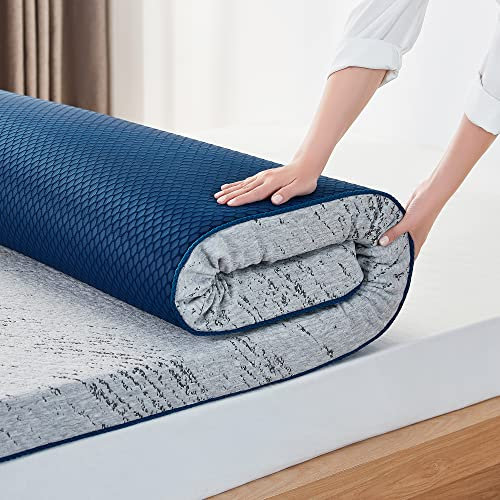 LINSY HOME Matratzentopper Gel Topper 140x200cm,7,5cm Höhe Topper aus Gel-und Bambuskohle-Infused Memory Foam, H2/H3 Härte Gel Matratzentopper, mit Waschbarer Bambusstoff