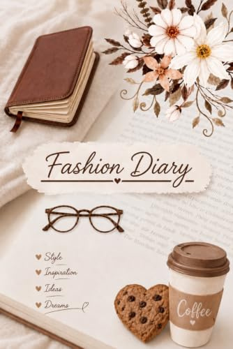 FASHION DIARY - Notebook: with beautiful inspiring phrases and images and 200 pages to write in this fabulous journal.