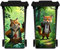ZENZDS 2 Sheets Fox Wheelie Bin Stickers, Multi-Size Self Adhesive Dustbin Stickers, Waterproof Bin Decal, for Garden Outdoor, Wall Decoration
