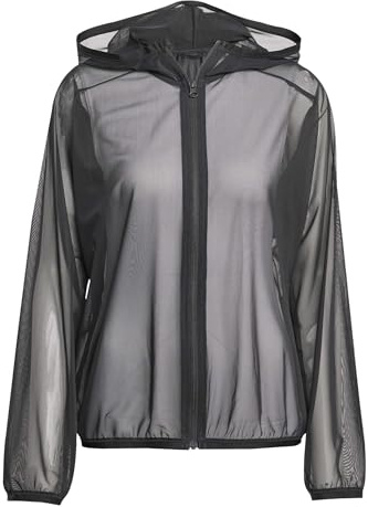 adidas Women's Soft LUX MESH Full-Zip Hoodie, Black, XL