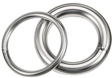 O-Ringe aus Edelstahl 304 (2 Stück M8, 40–120 mm Außendurchmesser), geschweißte Mehrzweckringe for Marine, Boot, Yoga und Hängezubehör(M8*45)