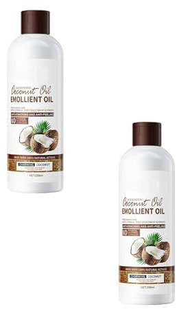 Kokosöl Haare, Natürliches Körperöl Feuchtigkeitsspendend Und Straffend für Gesicht, Körper Und Haare Vegan Und Parabenfrei - Mit Aufhellender Wirkung Für Babyhaut geeignet (2PCS)