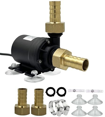 Mini Wasserpumpe 12V Tauchpumpe: Klein Brushless Pumpe Wasser DC 12V 800L/H für Aquarium Solarbrunnen Pool Teich Solarumlaufsystem Wasserzirkulation