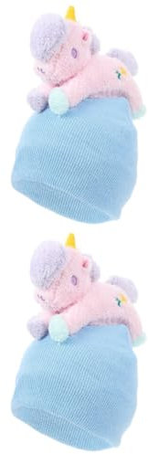 2 Stück Skihelm Bezug mit Einhorn Waschbar Dekorativer Helm Schutz für Elastischer Helmbezug für Ski und Snowboardhelme Macht Skifahren Interessanter und Schützt Schäden