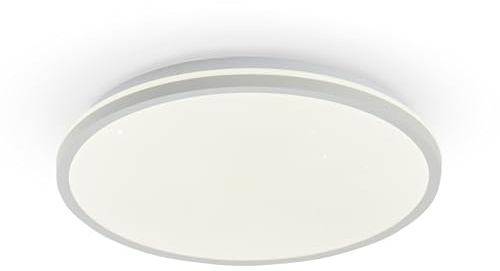 KHG LED-Deckenleuchte mit Hintergrundbeleuchtung weiß Metallgestell Kunststoff