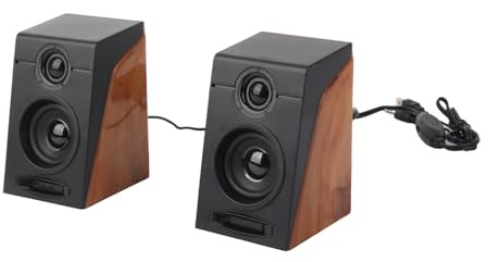 CHICIRIS PC -Lautsprecher HiFi Deep Bass Verstellbarer Volumen -Plug and Play Laptop Lautsprecher für TVS Computer Rot