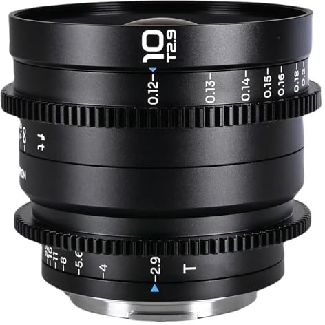 camera lens, 9mm T5.8 10mm T2.9 12mm T2.9 14mm T2.6 Zero-D Lens Full Frame Ultra Wide Angle,Compatible For Sony Nikon Z Canon EF/RF L/PL/LPL,in parts(For RF,10mm T2.9)