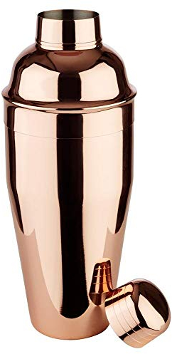 APS stainless steel cocktail shaker, copper look diameter 8.5 cm height 20 cm, 0.5 litres