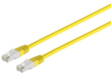 Kabelbude.eu Netzwerkkabel Patchkabel Ethernet LAN Kabel cat 6 S/FTP PIMF Halogenfrei gelb 3m RJ45 Stecker