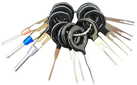 Velidy - Kit di nr.11 strumenti per la rimozione dei terminali dei cavi elettrici per auto, connettori per il crimpaggio e l’estrazione dei pin.