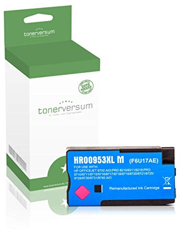 Tonerversum Druckerpatrone kompatibel zu HP 953XL F6U17AE Magenta für OfficeJet Pro 7720 7730 7740wf 8210 8216 8218 8710 8715 8718 8719 8720 8725 8730 8740
