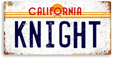 WTF | Famous Movie Number Plates – Knight Rider “KNIGHT” | Sticky-Pads - Metal Wall Sign Plaque Custom Name