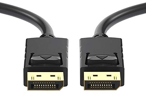 EkoBuy 2M DisplayPort to DisplayPort Cable, DP to DP Male to Male Cable Gold-Plated Cord, Supports 4K@60Hz, 2K@144Hz Compatible for Lenovo, Dell, HP, ASUS and More DP 1.2 Standard