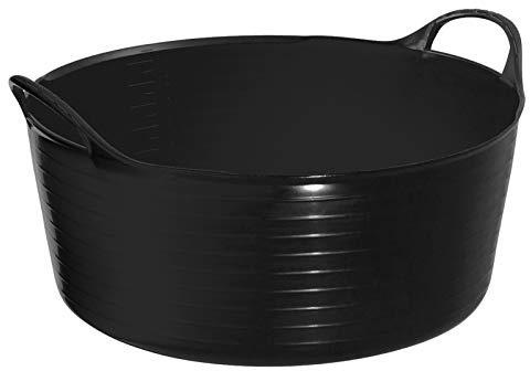 Perry Equestrian No.7119 Flexi-Fill Shallow Tubs/Trugs 15 Litre Capacity, Black