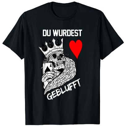 Spielkarten Skat Herzdame Kostüm Fasching Karneval Design T-Shirt