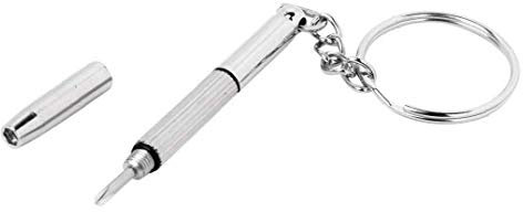 AMOYER Brill Schraubendreher 3 in 1 Kleine Brillen Schraubenzieher Keychain Multifunktionale Metall Brillen Feld Reparaturzubehör