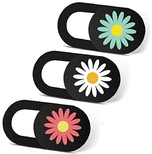 IMNEXT2U Laptop Camera Cover Slide Cute Ultra Thin Webcam Cover Phone Camera Blocker to Protect Privacy for Computer, iPhone, Desktop, Tablet, Chromebook, PC - Daisy