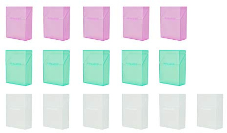 It's Academic Crayon Box with Hinged Lid and Snap Closure, Clear, Purple, and Green Plastic, 16-Pack (Colors May Vary)