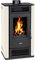Prity Kaminofen K3 GT Creme - Metall, Freistehend, Holz, 8.1kW, Hoher Wirkungsgrad (80.40%), Beige