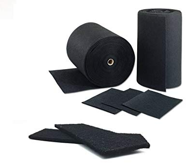 Aktivkohle Abluft Filter Vlies Universal Filtermatte (1m x 1,90m) Dicke ca. 10 mm