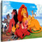 Julia-Art - Bilder Film Cartoons Tiere Kinderfilm Löwe Schwein Freunde 115 x 75 cm LeinWandBilder Xxl - 1 Teilige WandBilder Art 3D Modern Kunstdrucke w-a-2063-47