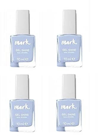 Pack of 4 Avon Mark Gel Shine Nail Enamel Rain washed 4 x 10ml by Avon