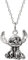 Collar Colgante de Plate 3d de Plata de Disney Lilo y Stitch Sterling, con Licencia Oficial