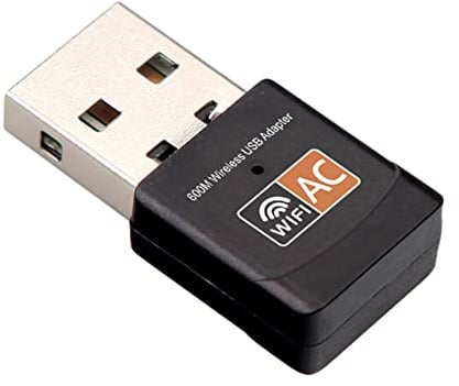 USB WLAN Stick for PC, WLAN Adapter, 2.4G/5G Dual Band 600Mbps, Wireless Network WLAN Dongle for Windows 11/10/8/7/XP, MAC OS, Linux etc.