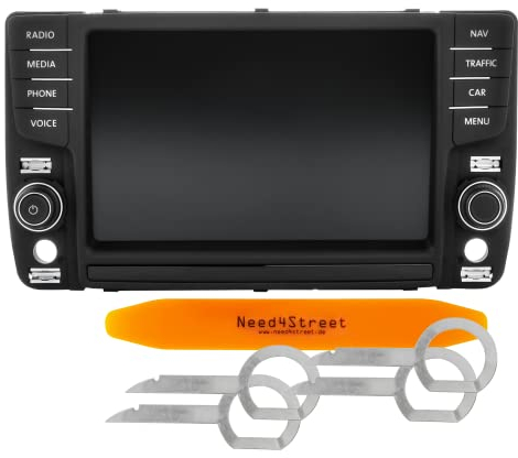 Need4Street Display 5G0 919 606 Discover Pro 8 Zoll kompatibel mit VW Golf 7, VW Passat (B8), VW Tiguan (5NA) und VW Touran (5T), geeignet für Discover Media und Composition Media, MIB2