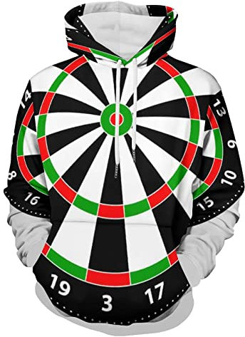 delayer Hoodie Für Erwachsene Target Dart Board Spiel Sweatshirts Hoody Mit Tasche Für Herren Damen